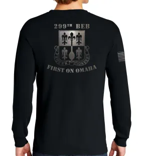 Long Sleeve 50-50 Blend (Black on Black Design) Unisex Shirt. This shirt IS approved for PT