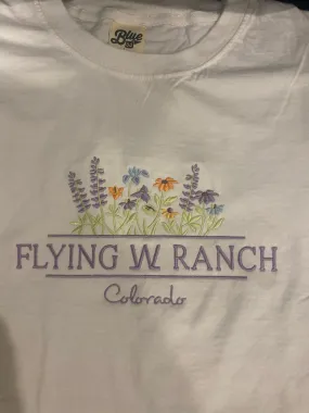 Long Sleeve White Embroidered Flowers T-Shirt
