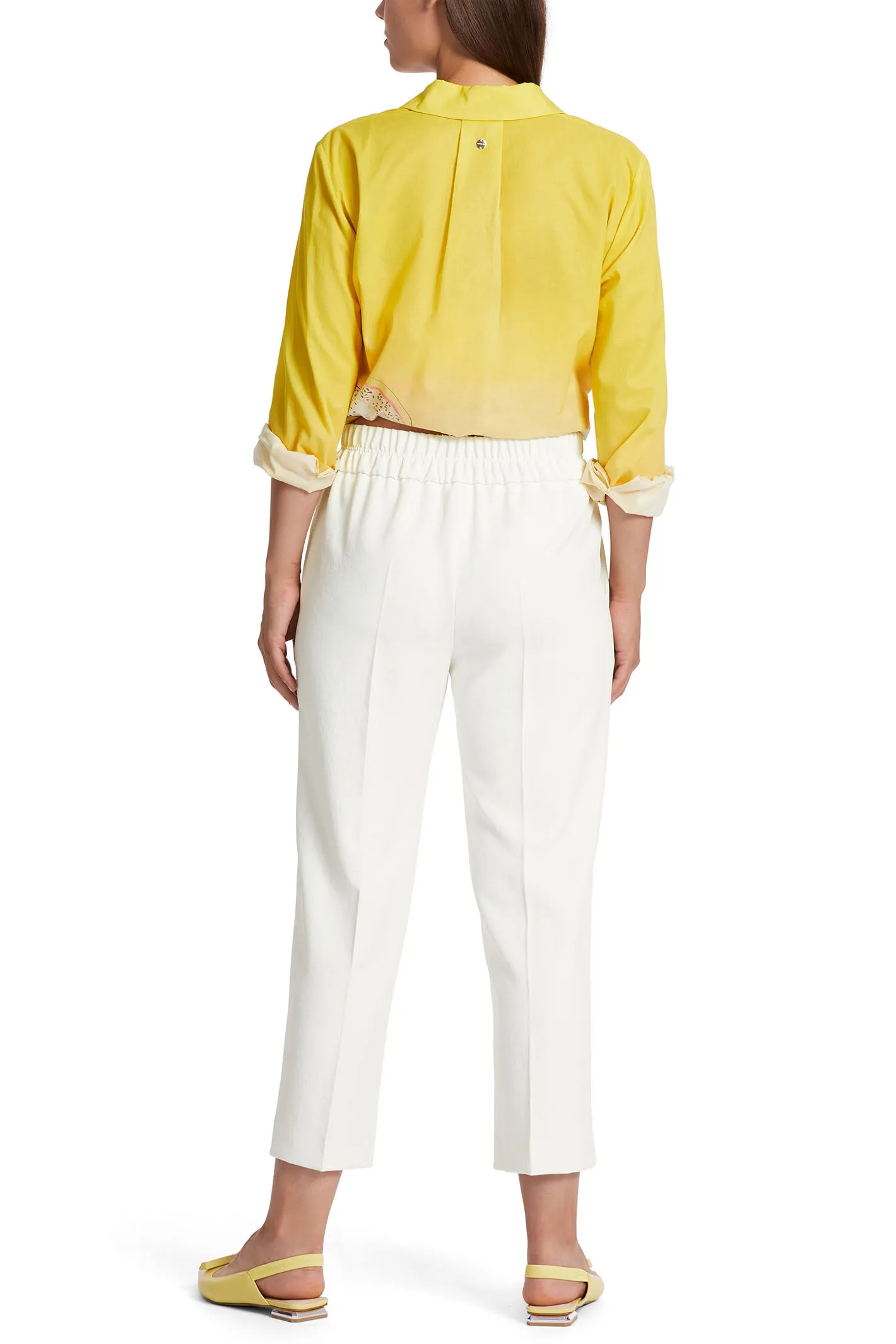 Marc Cain Collection WC 81.25 W03 110 Off White Washington Trousers