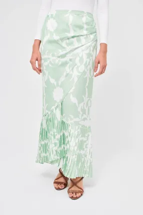 Maria Mint Pleated Skirt