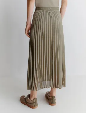 MRL-2513101065 ACERBO GREEN PLEATED SKIRT