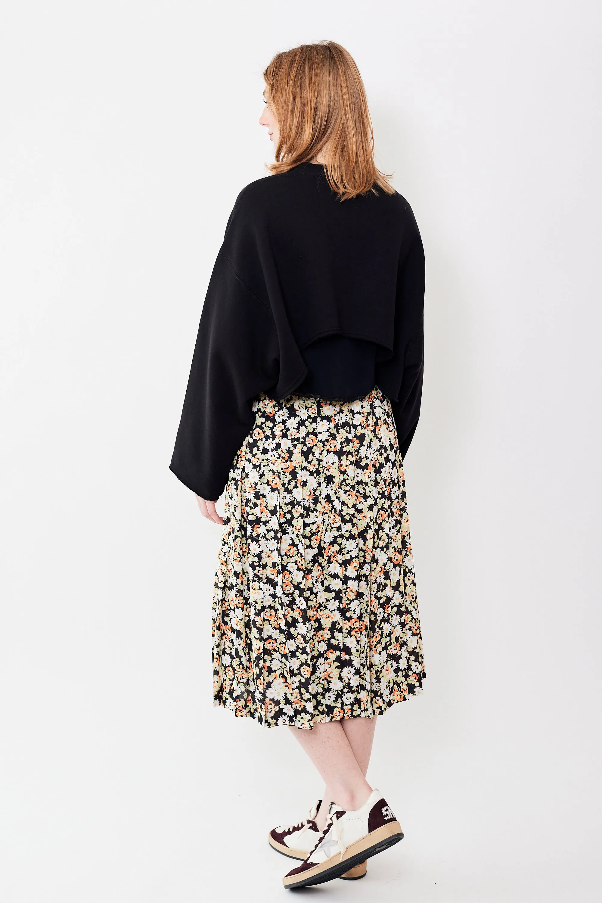 N°21 Flowing Floral Print Pleated Skirt