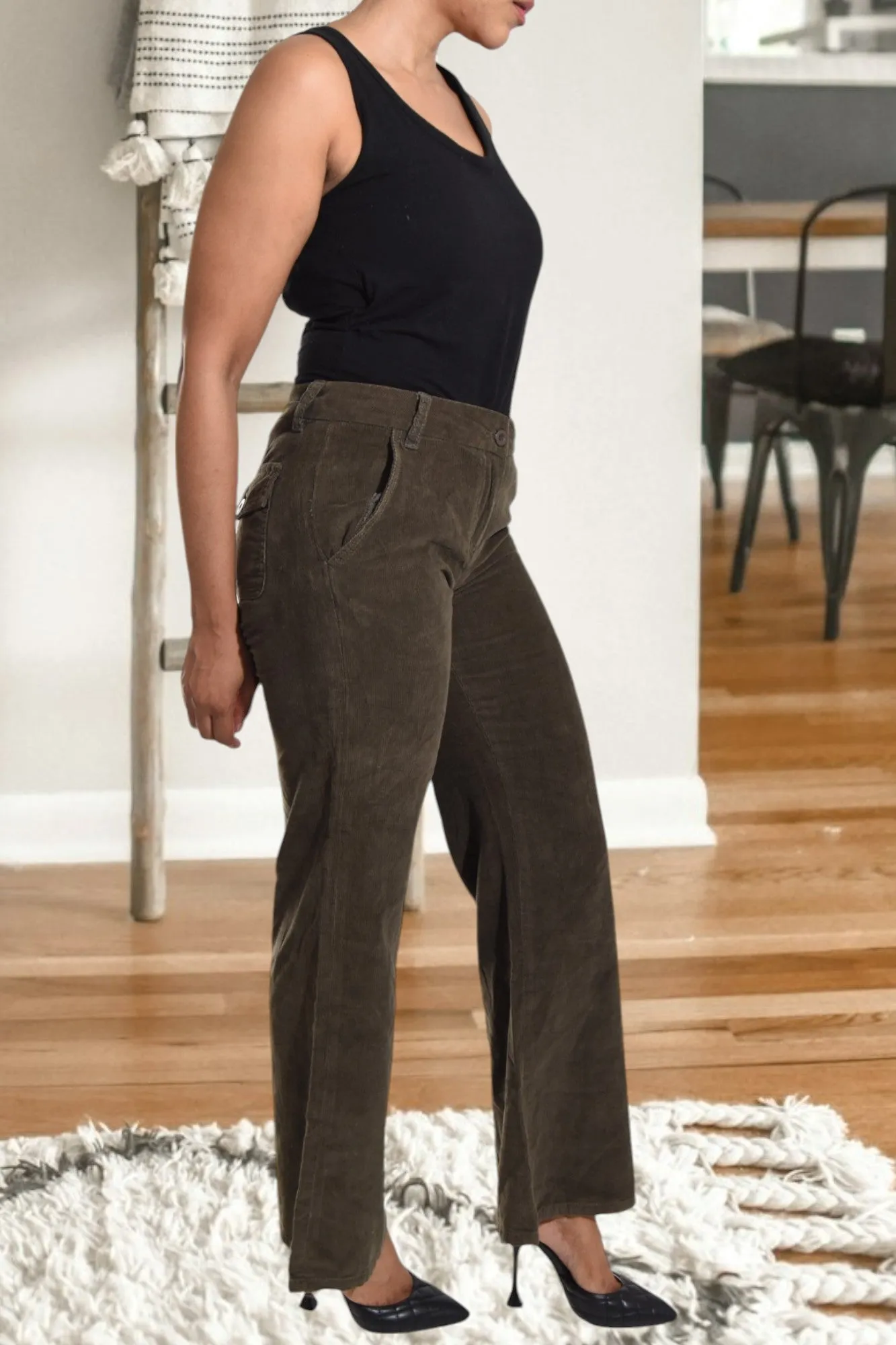 Olive Corduroy Pants