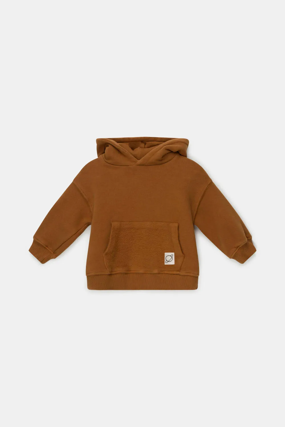 Organic plush baby hoodie