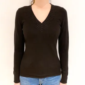 Peppercorn Brown V Neck Jumper Extra Small