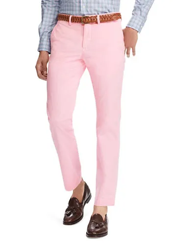 Polo Ralph Lauren Mens Straight fit Casual Pants 40 / 32 Pink Solid Stretch