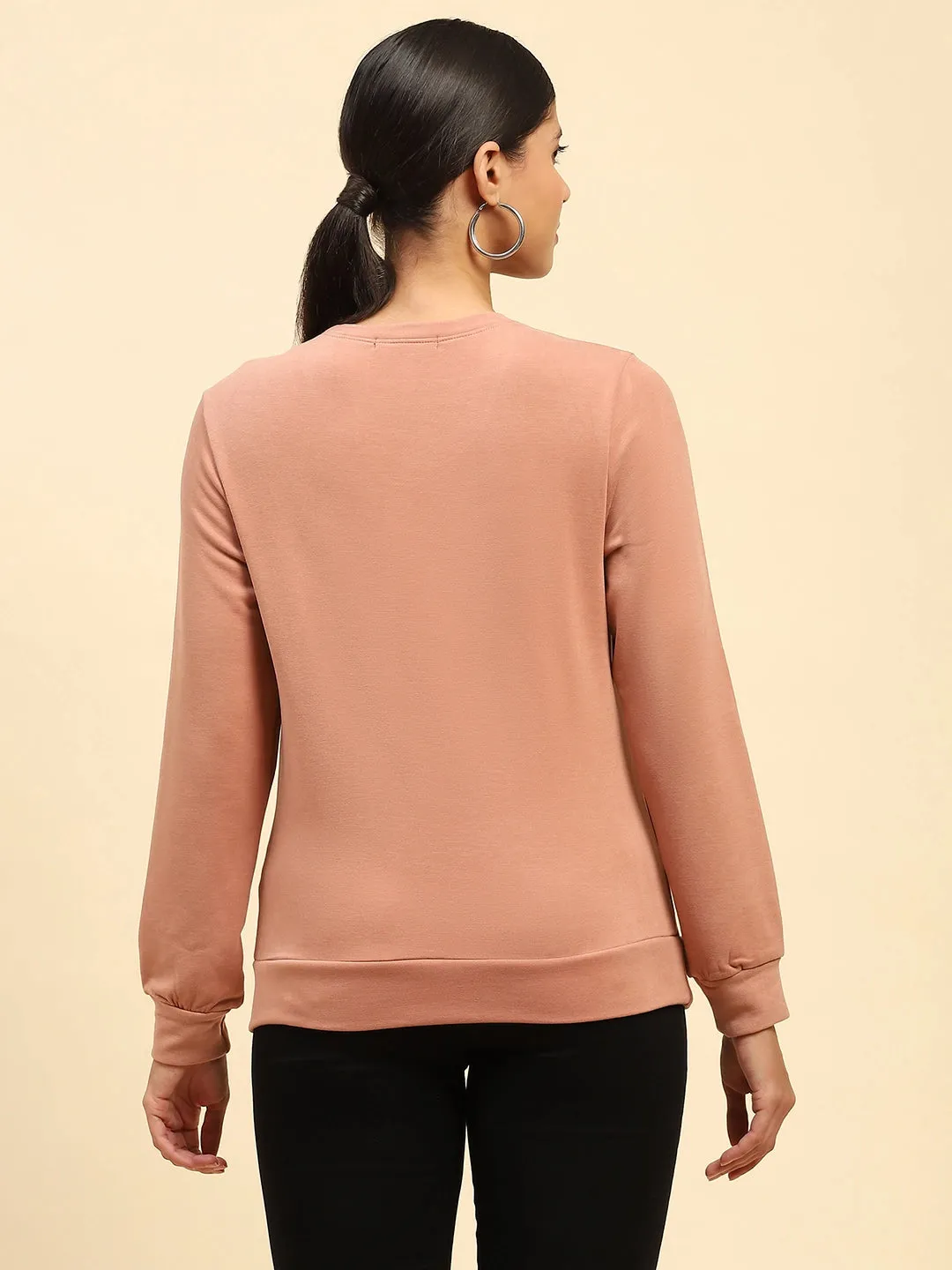 Rose Solid Eco Silk Blend Ultra Soft Sweatshirt