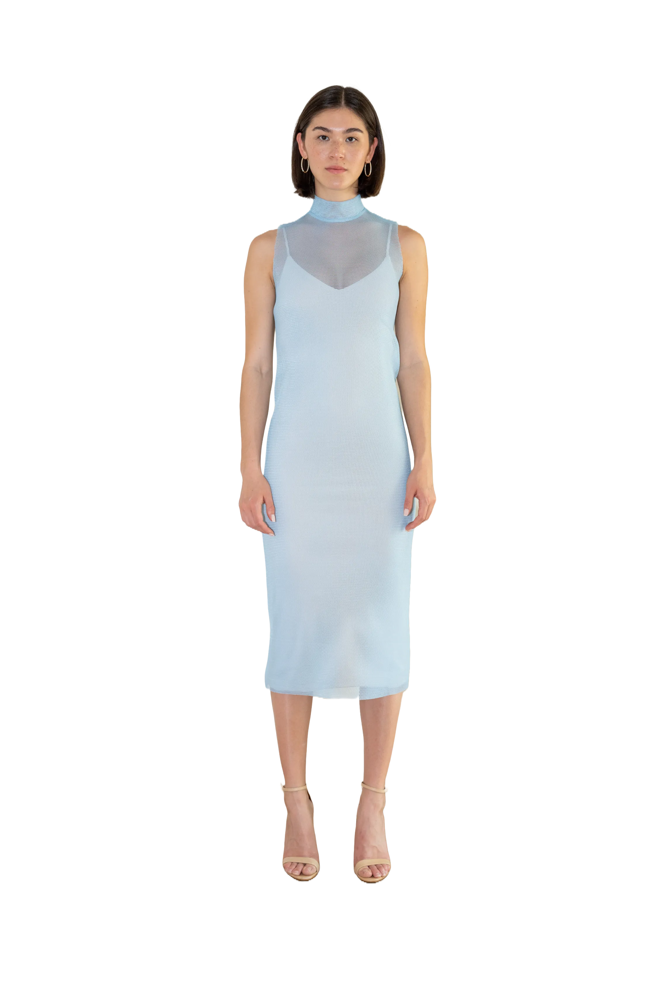Scarlet Mesh Midi Dress