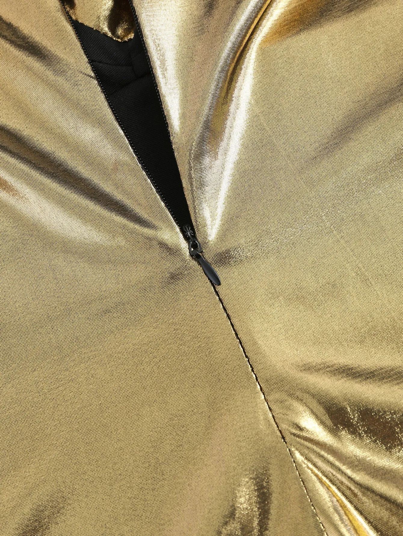 Sexy Gold Slim Fit Halter neck Sheath Party Dress