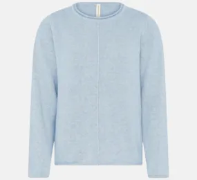 Skovhuus - Cotton Roll Neck and Hem in Pale Blue