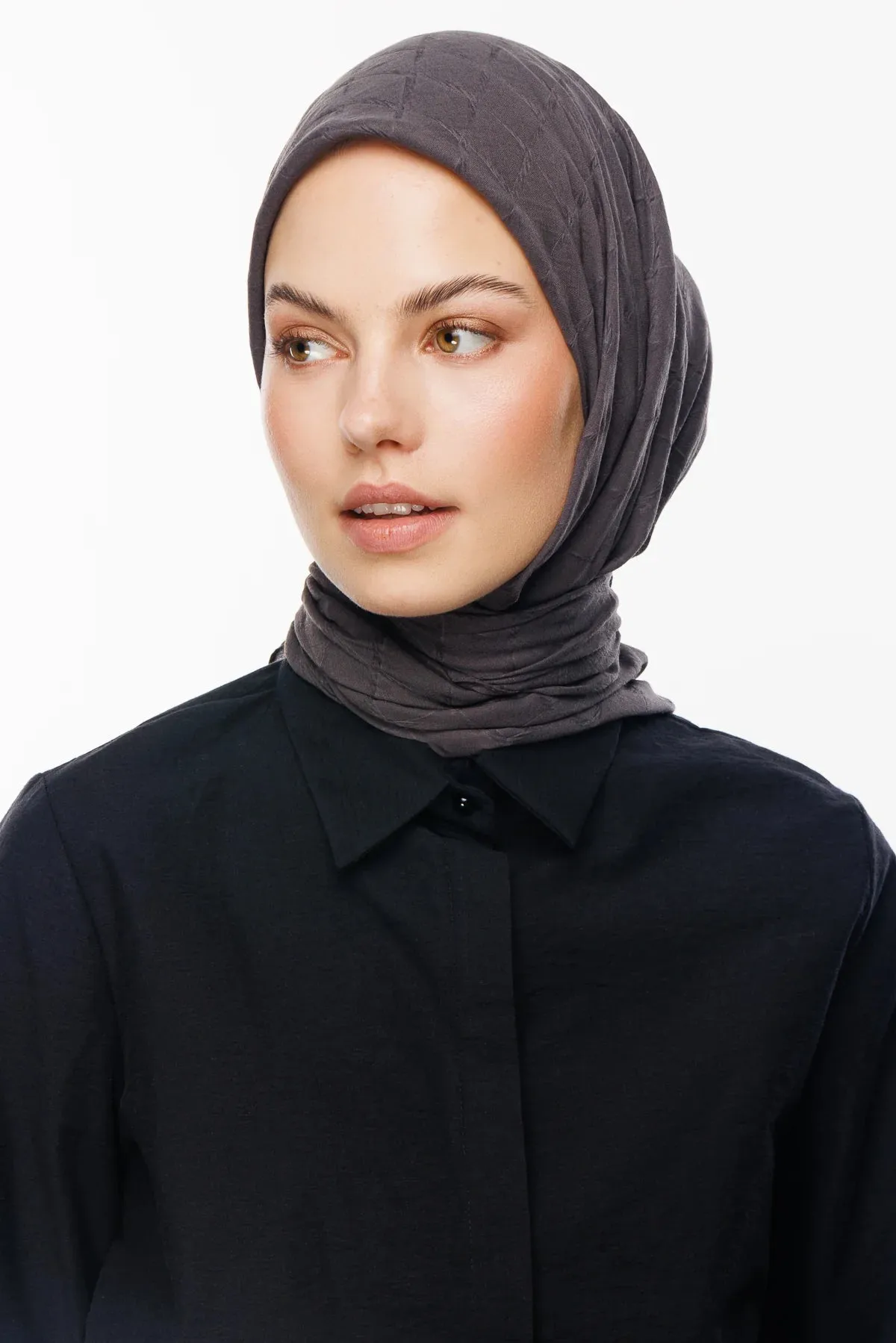 Smoked Bamboo Jacquard Square Scarf
