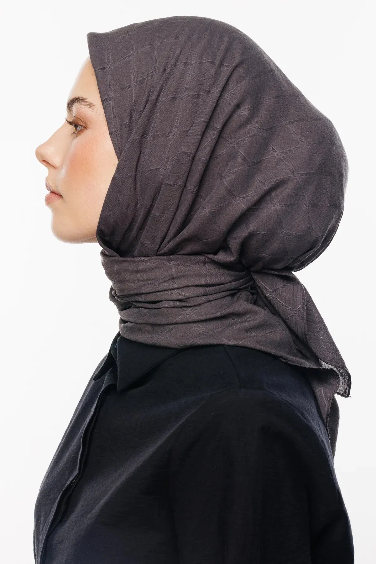 Smoked Bamboo Jacquard Square Scarf