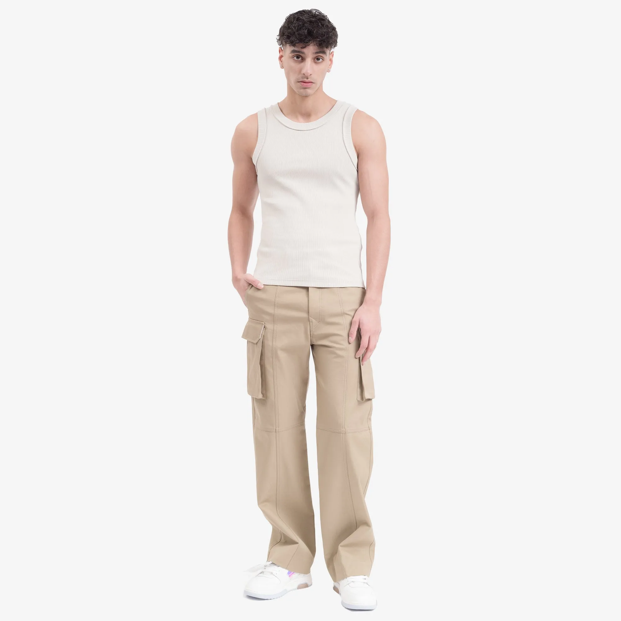 Stitch Detail Flap Pocket Trousers