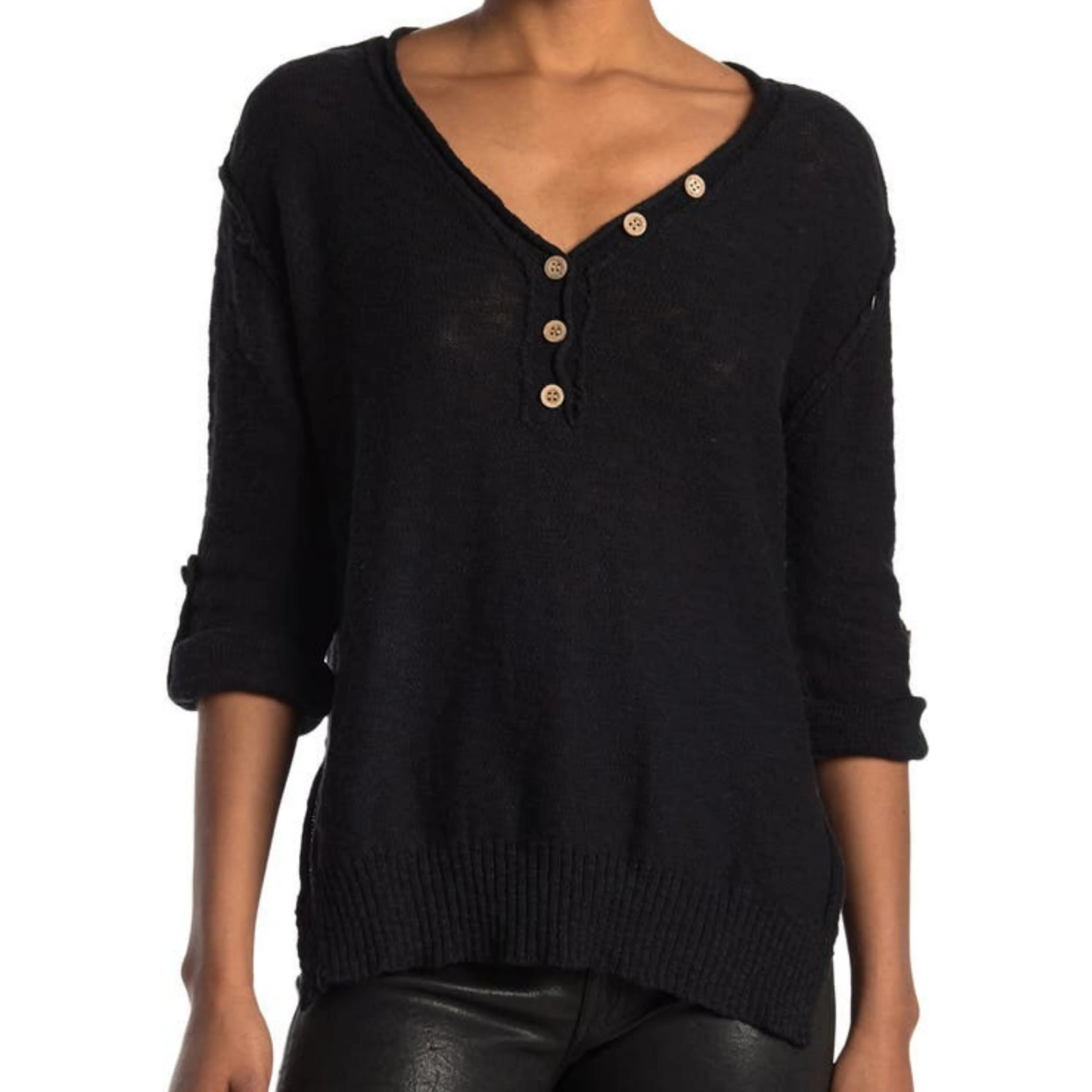 STITCHDROP Slub Knit Henley
