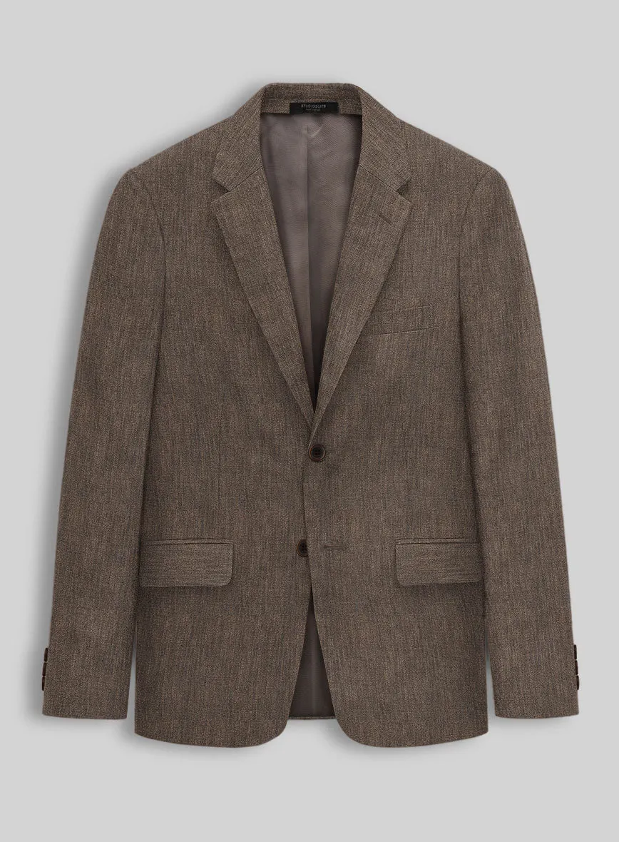 Stylbiella Spring Brown Linen Suit
