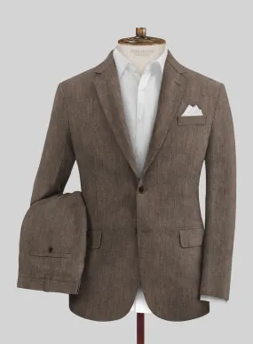 Stylbiella Spring Brown Linen Suit