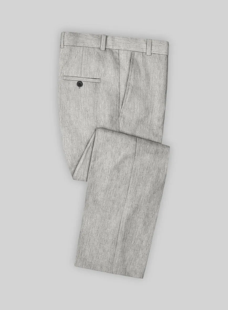Stylbiella Spring Gray Linen Pants