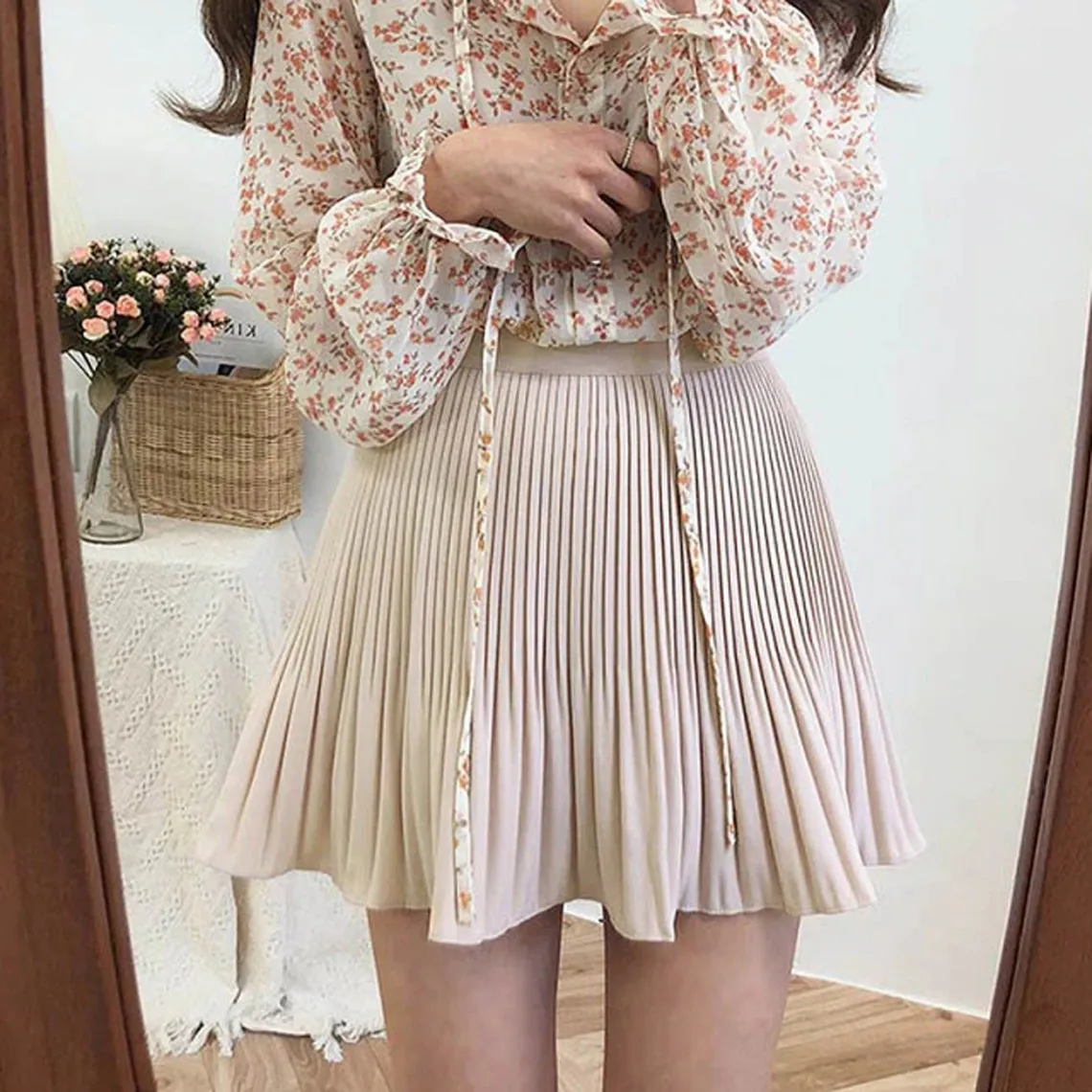 Summer Pleated Sweet Chic Fashion Skirt