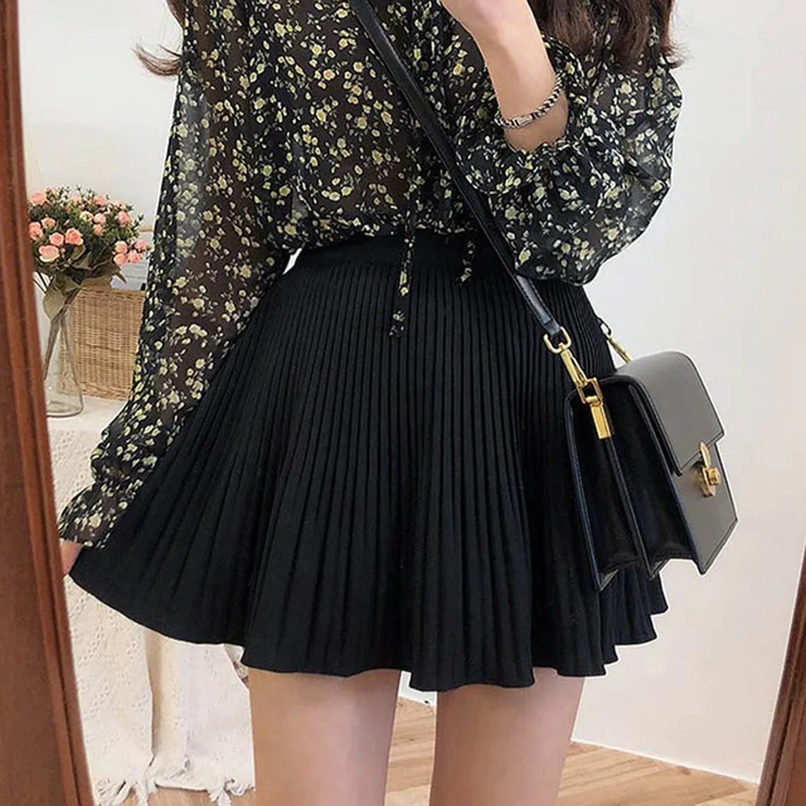 Summer Pleated Sweet Chic Fashion Skirt