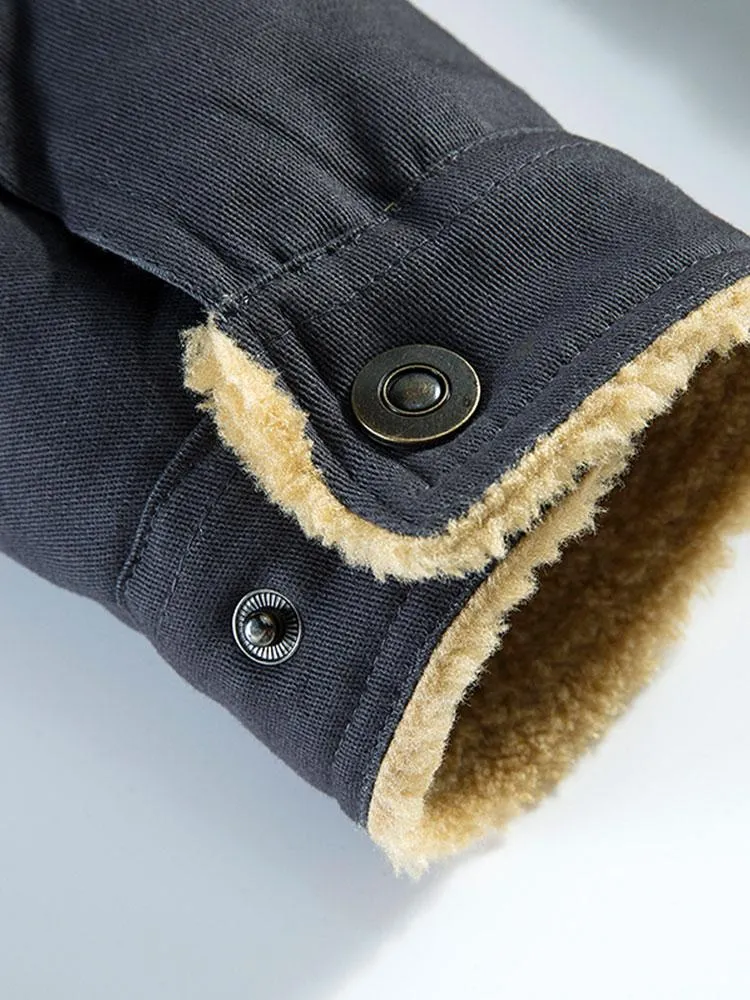 Teddy Lined Chino Jacket & Chino Cargo Jogger Pants