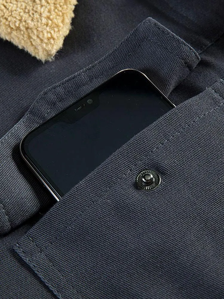Teddy Lined Chino Jacket & Chino Cargo Jogger Pants