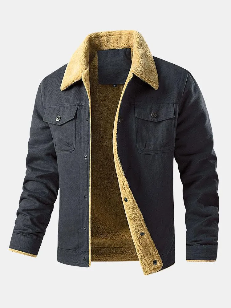 Teddy Lined Chino Jacket & Chino Cargo Jogger Pants