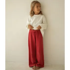 Thin Knit Pants - Chilli