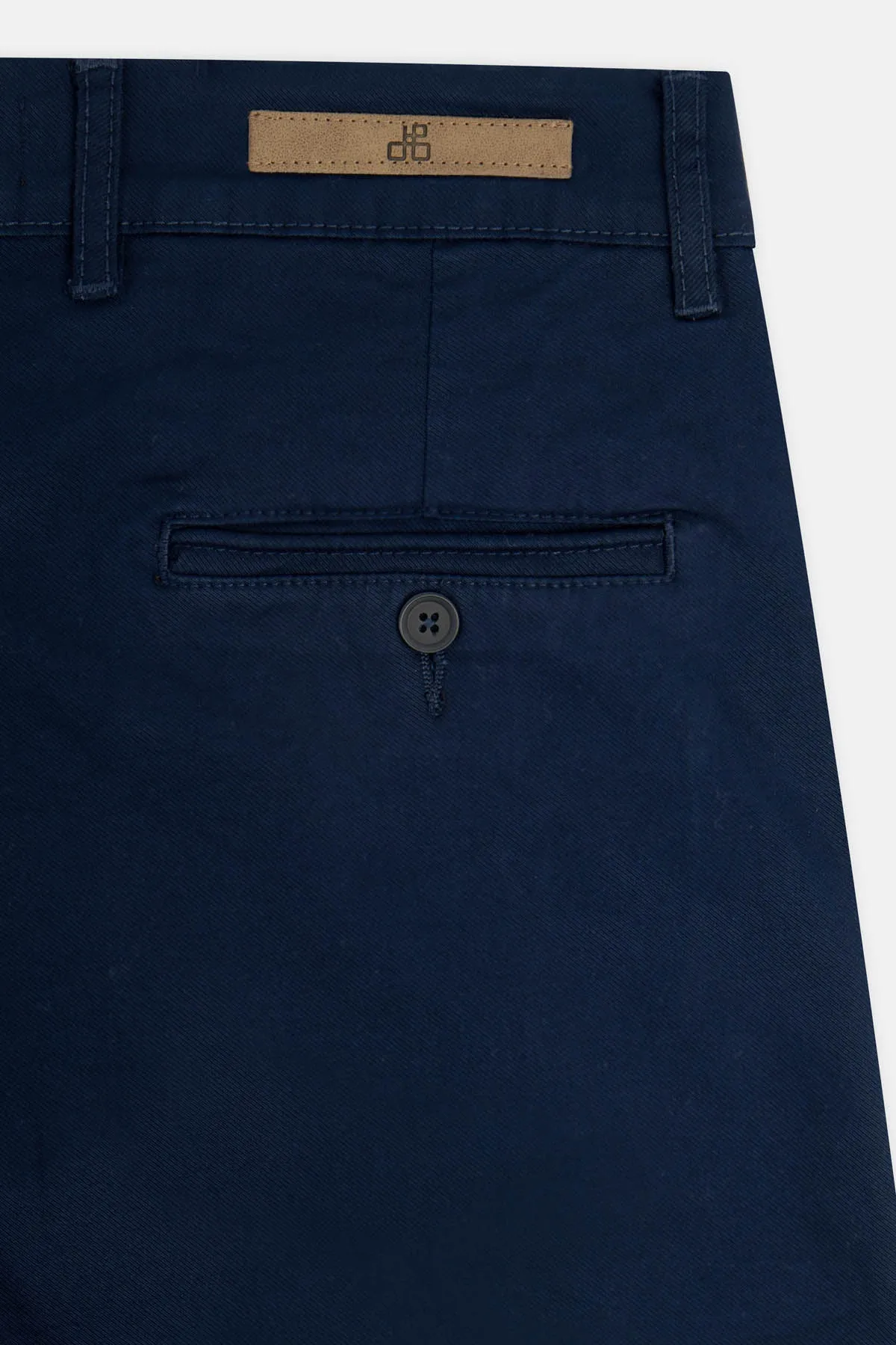 Twill Patterned Navy Chino Pant