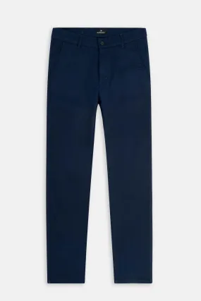Twill Patterned Navy Chino Pant