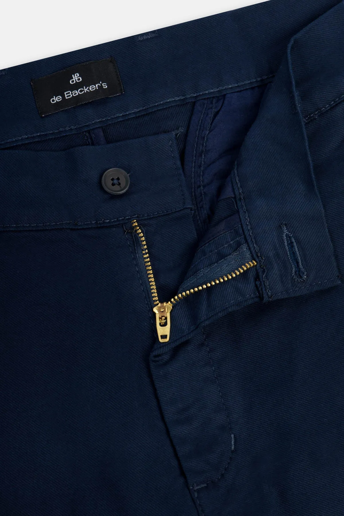 Twill Patterned Navy Chino Pant