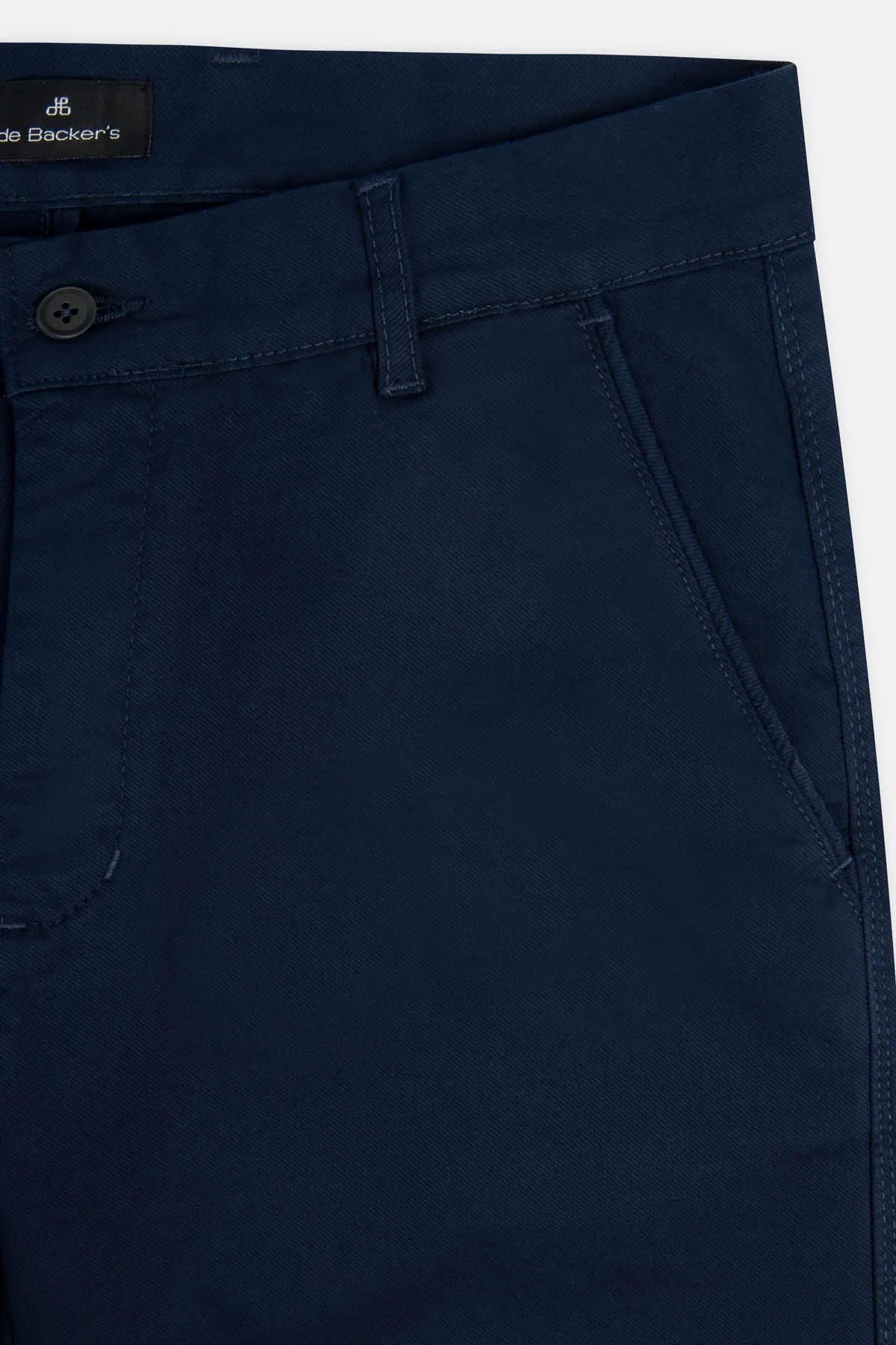 Twill Patterned Navy Chino Pant