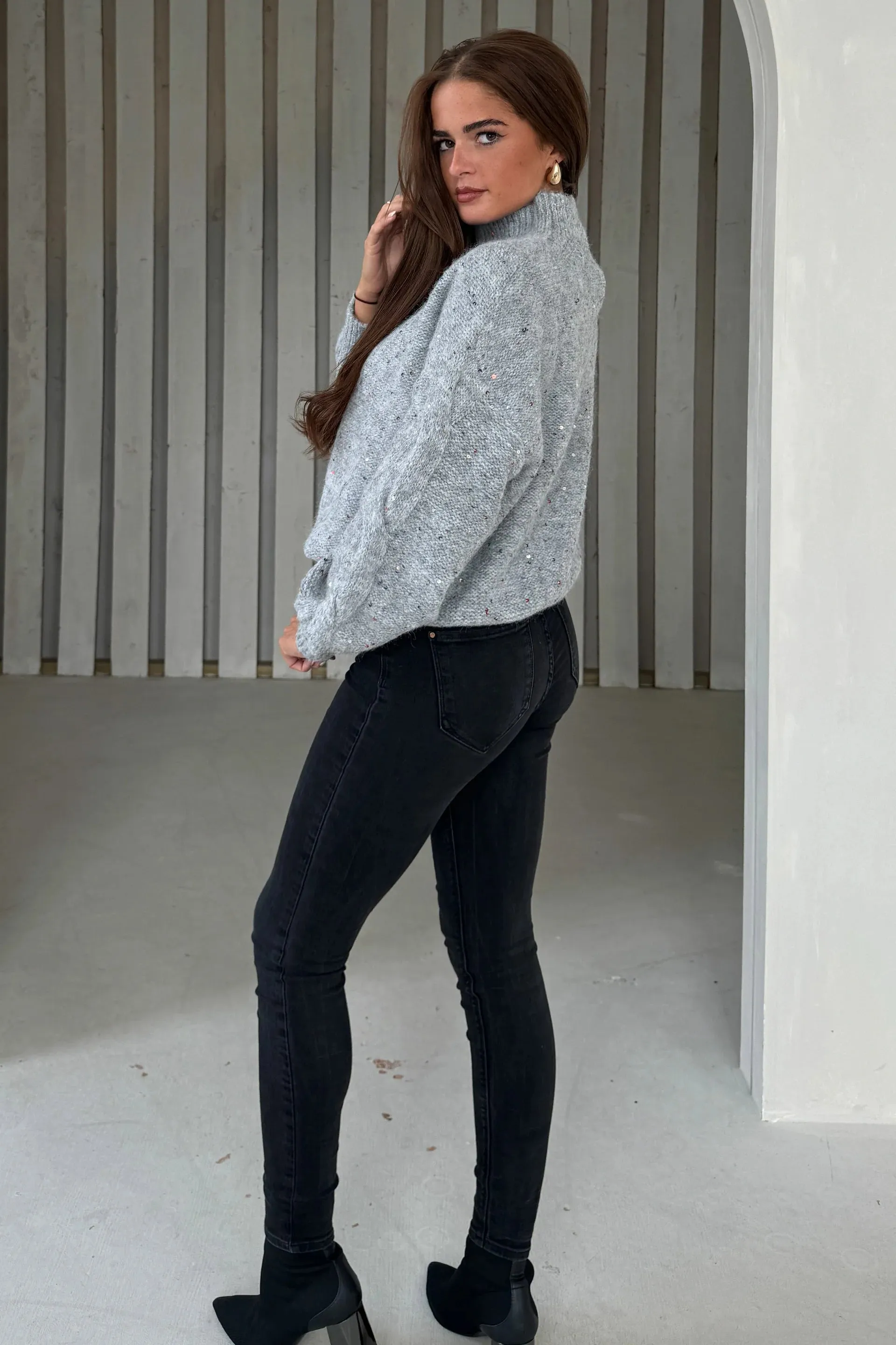 Twinkle Speckled Sequin Jumper