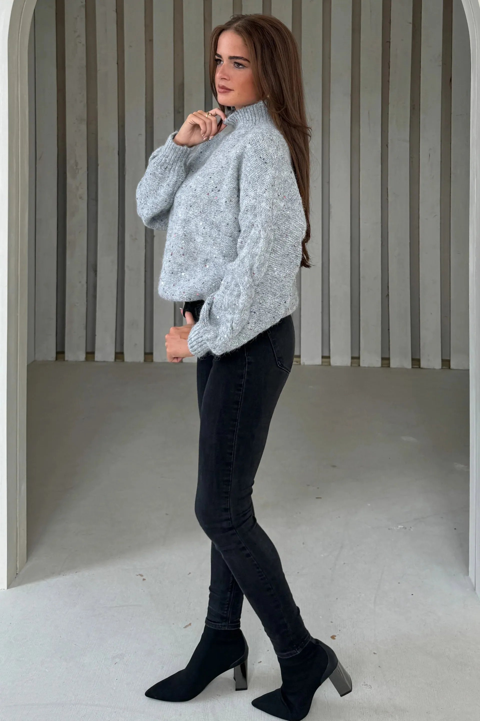 Twinkle Speckled Sequin Jumper