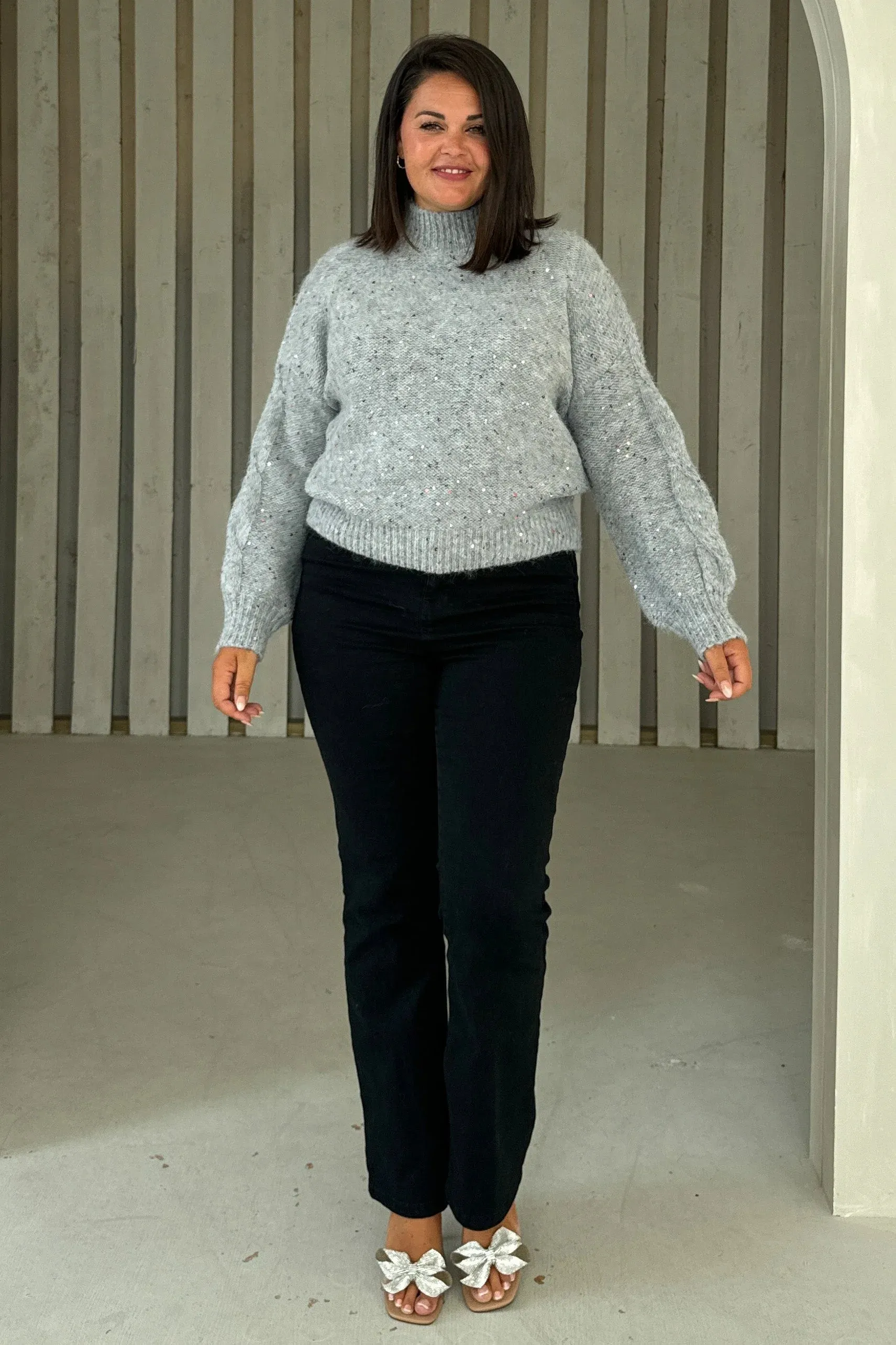 Twinkle Speckled Sequin Jumper