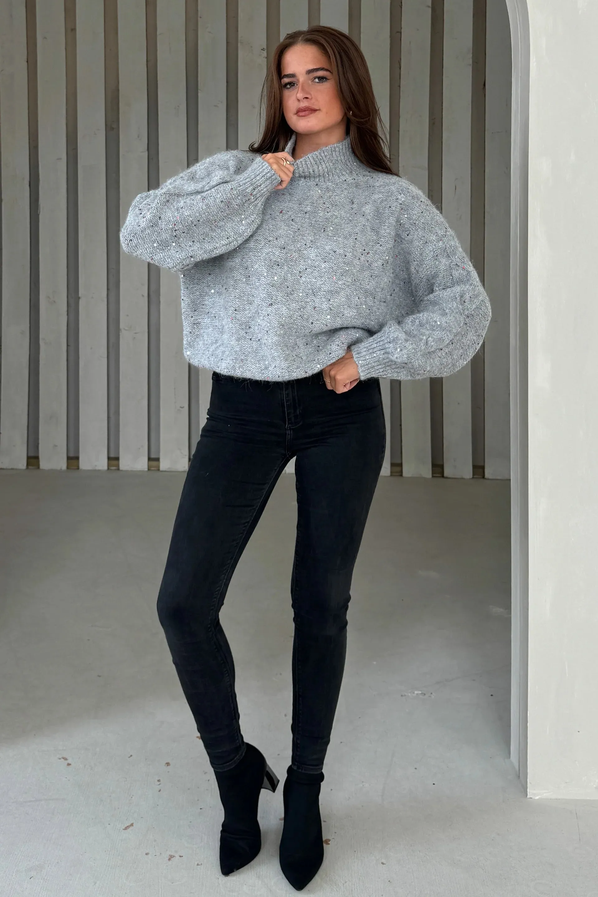 Twinkle Speckled Sequin Jumper