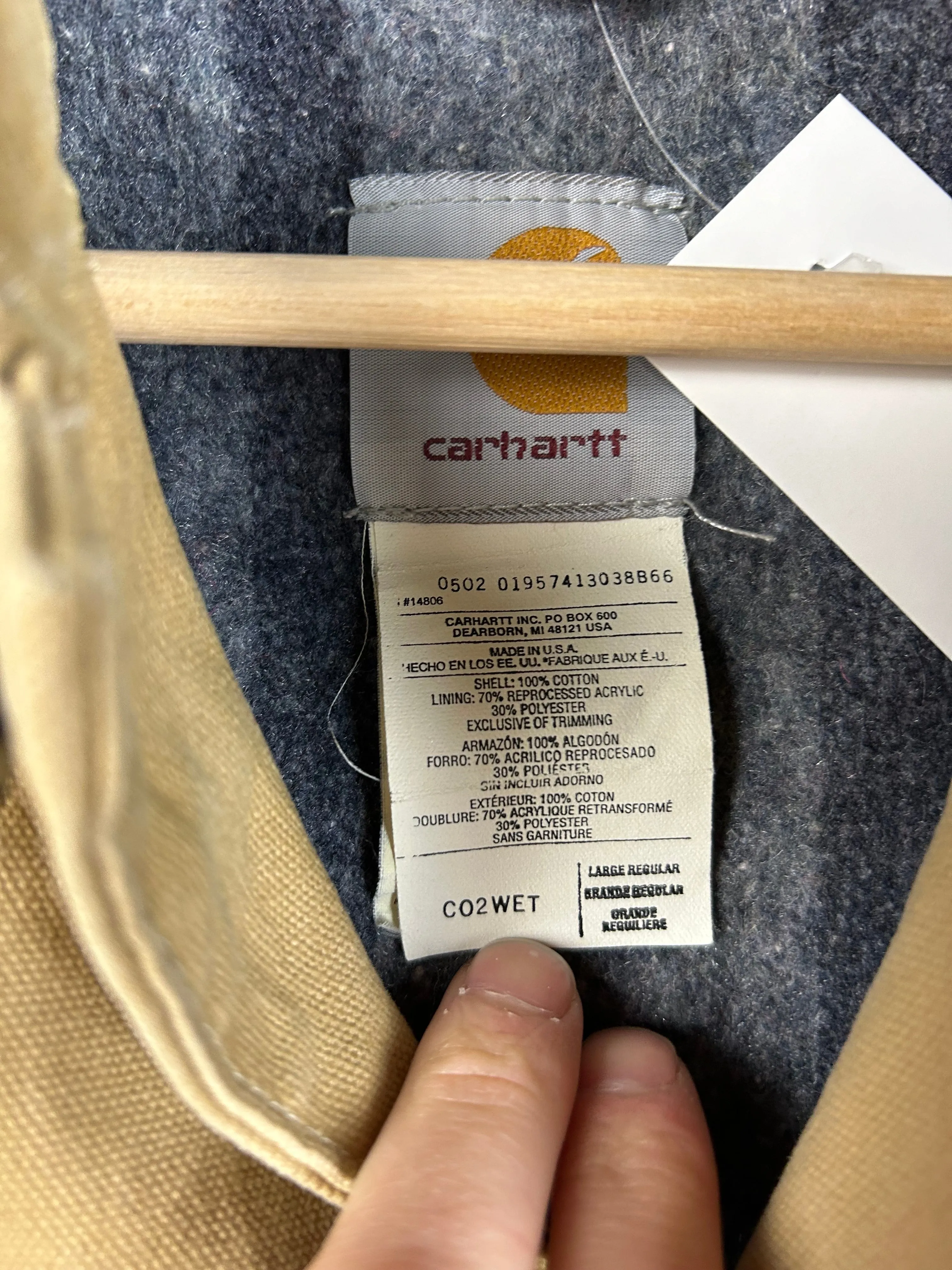 Vintage Carhartt Faded Beige Chore Jacket