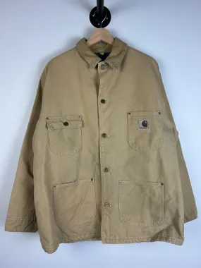 Vintage Carhartt Faded Beige Chore Jacket