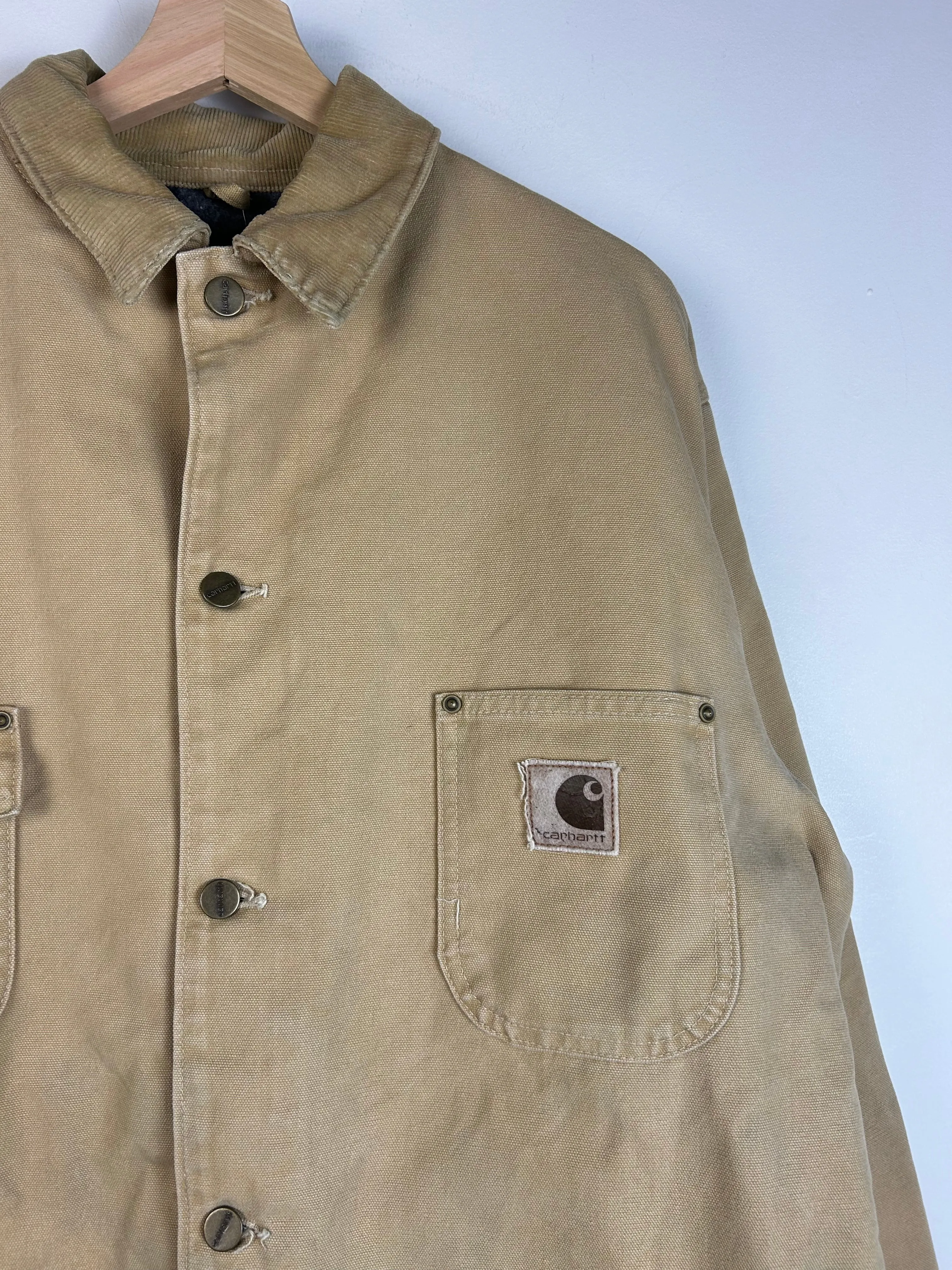Vintage Carhartt Faded Beige Chore Jacket
