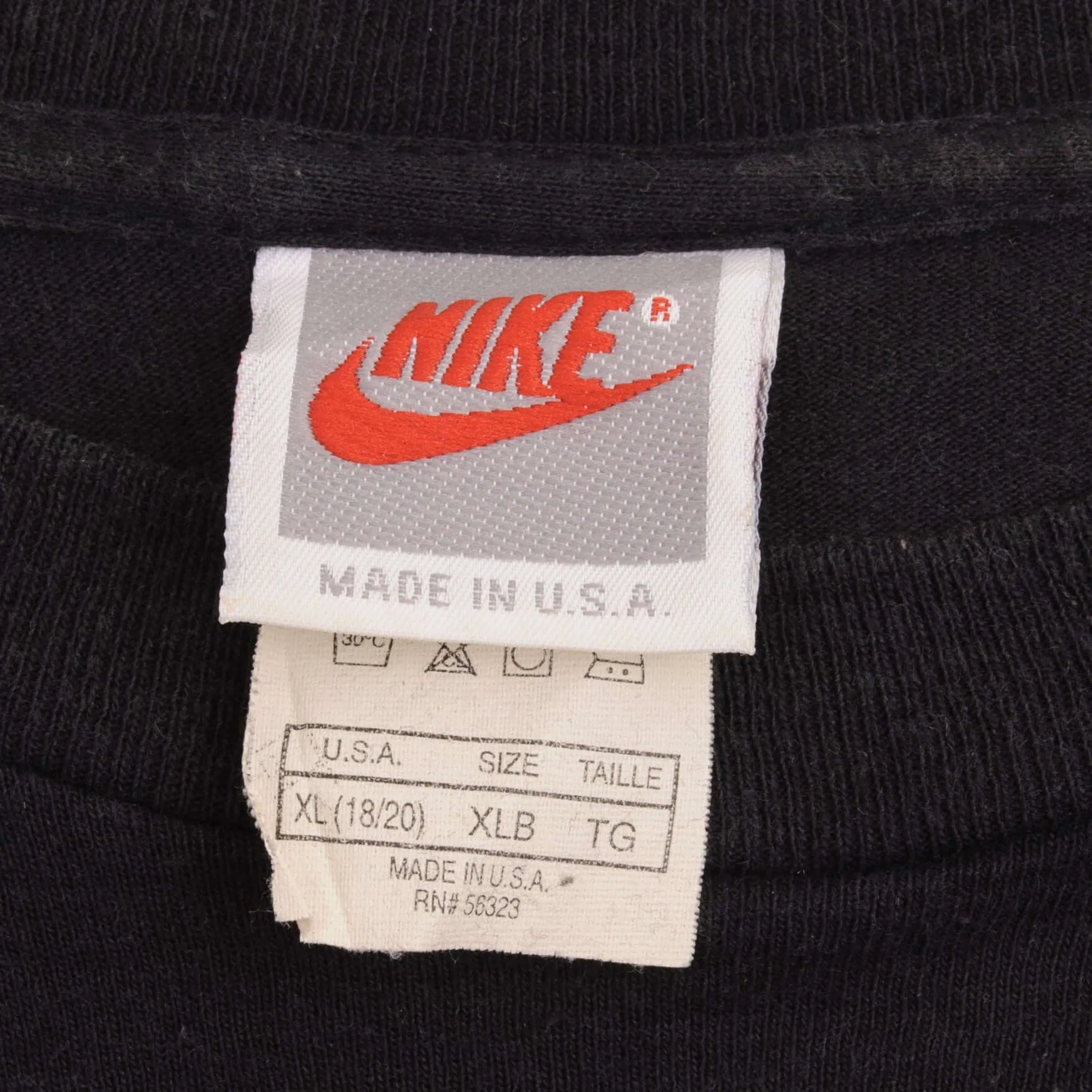 VINTAGE NIKE SOCCER LONG SLEEVE TEE SHIRT LATE 1980S SIZE MEDIUM MADE IN USA