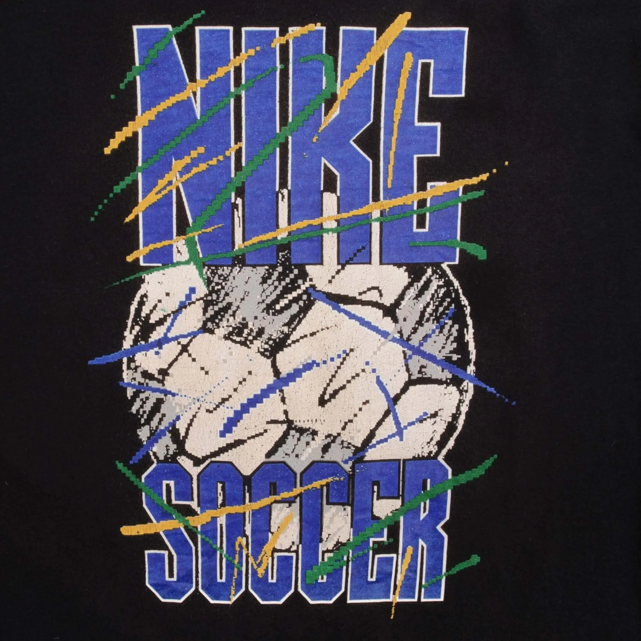 VINTAGE NIKE SOCCER LONG SLEEVE TEE SHIRT LATE 1980S SIZE MEDIUM MADE IN USA