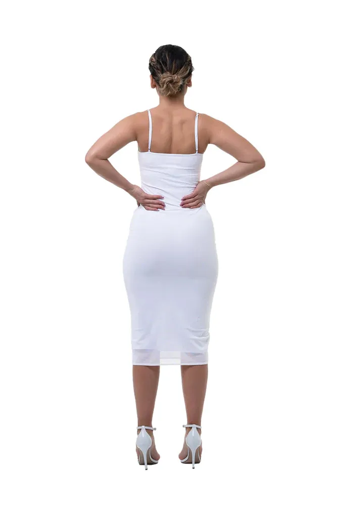 White Midi Slip Dress