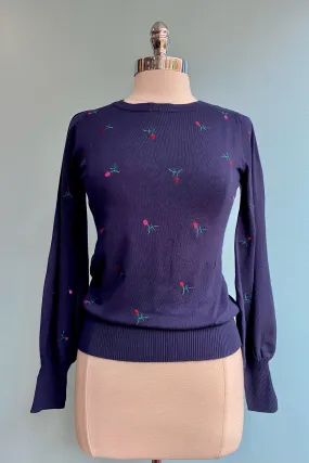 Winter Berry Bloom Stevie Sweater by Collectif