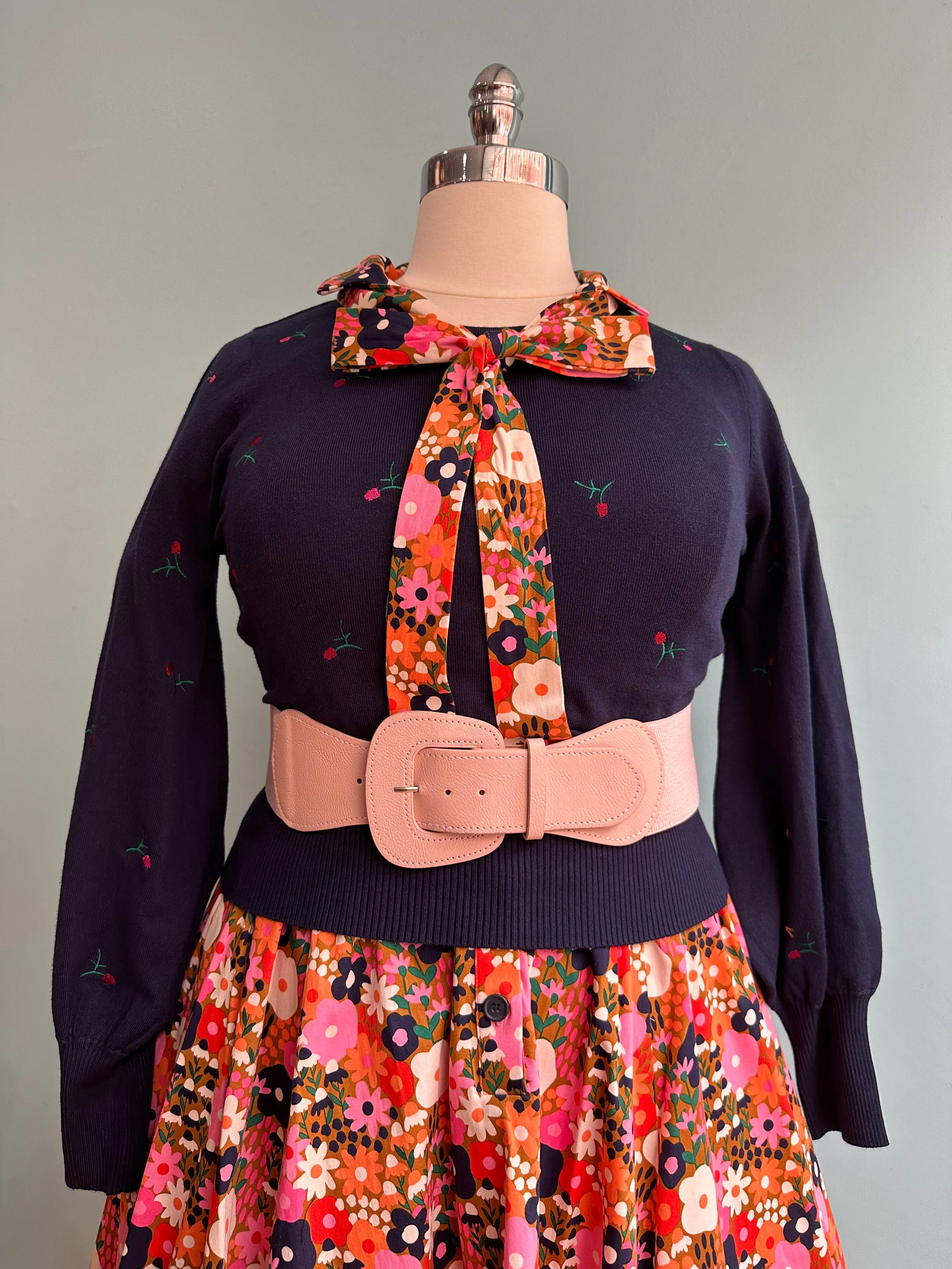Winter Berry Bloom Stevie Sweater by Collectif