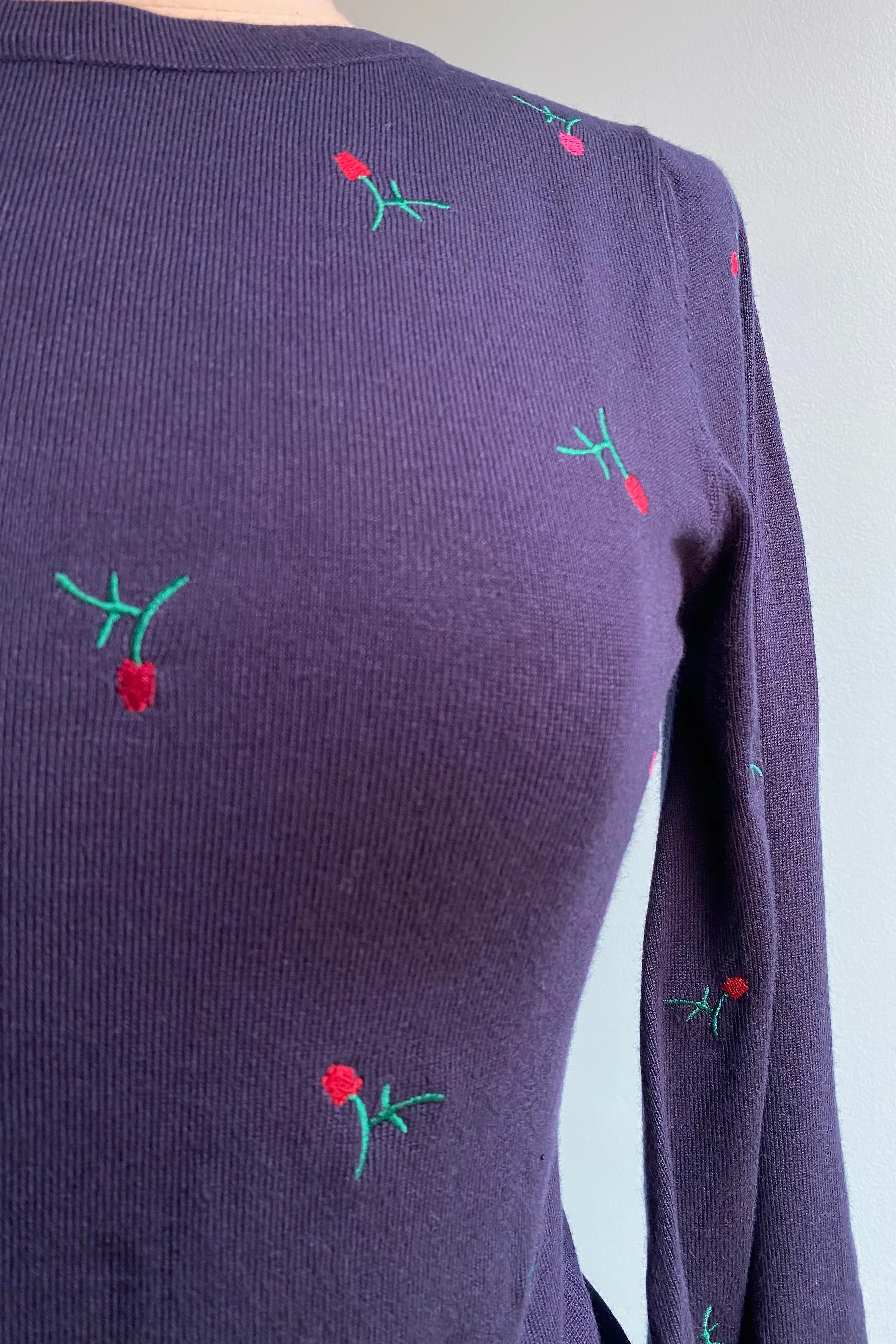 Winter Berry Bloom Stevie Sweater by Collectif