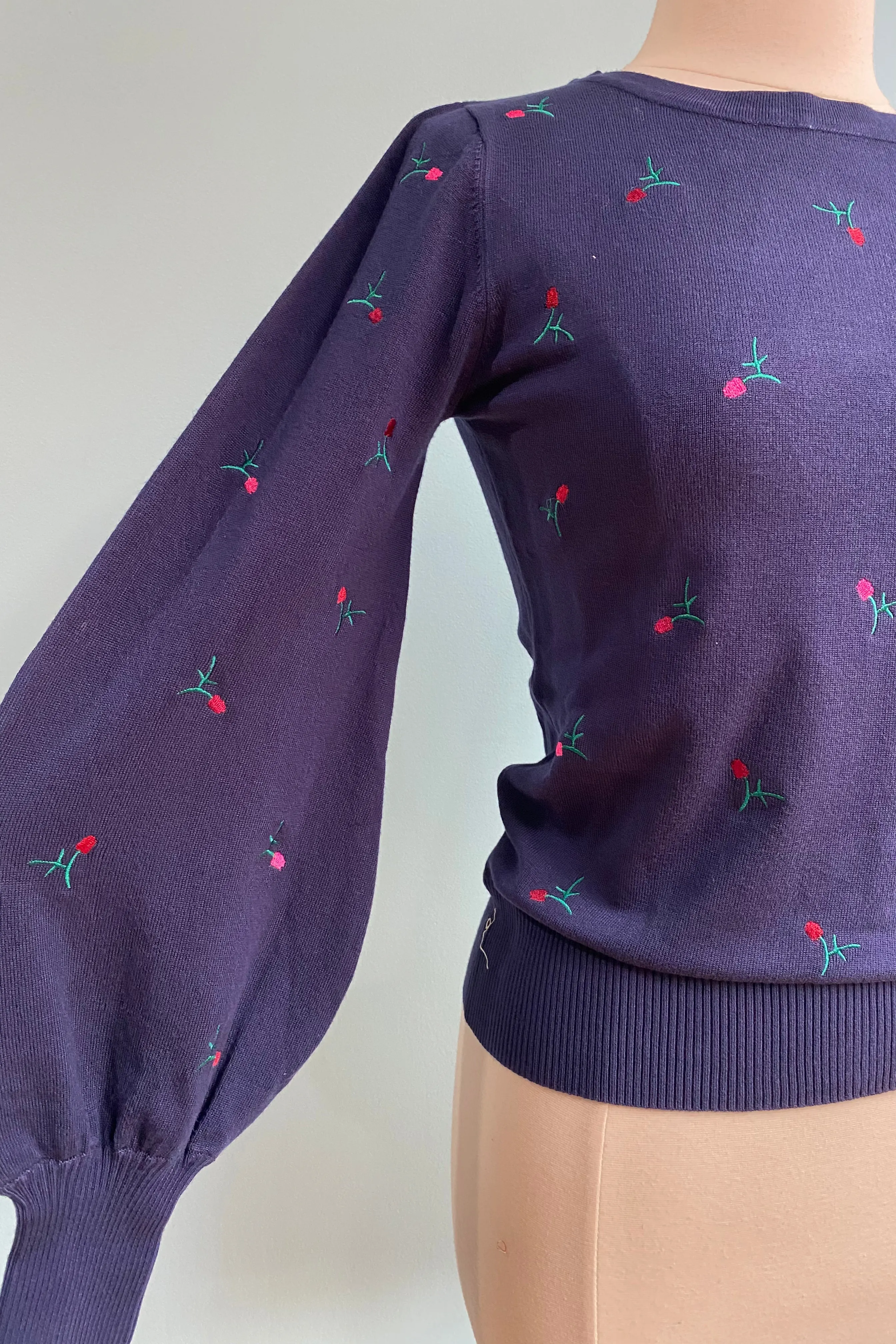 Winter Berry Bloom Stevie Sweater by Collectif