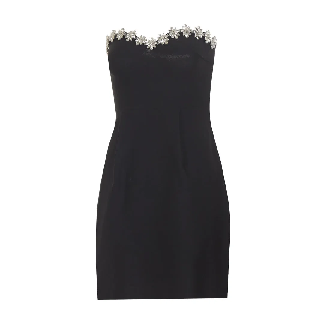 Women Rhinestone Beaded Sleeveless Dress